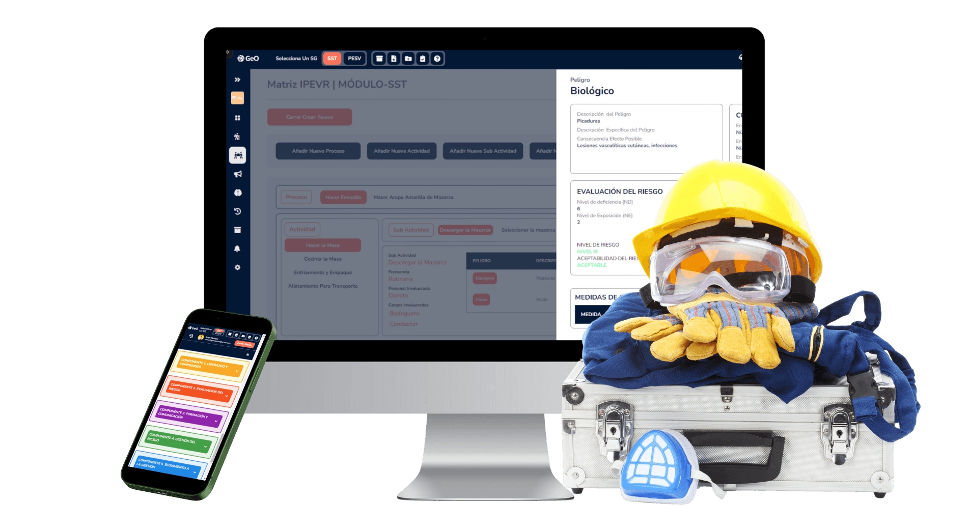 Aplicación GeO en laptop